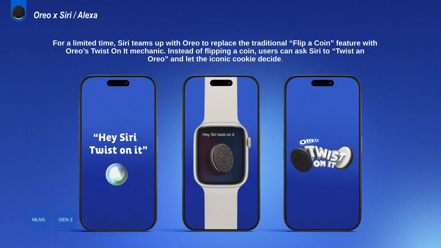 OREO x Siri: Hey Siri, twist on it, instead of flip a coin.